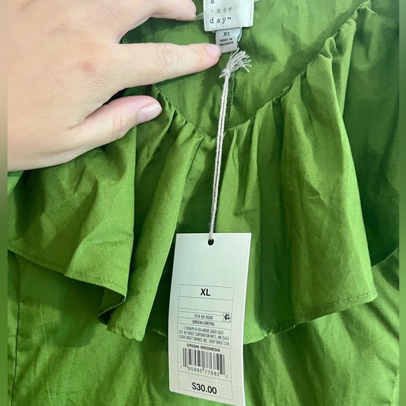 A New Day Green Ruffle Mini Dress - Picture 7 of 7